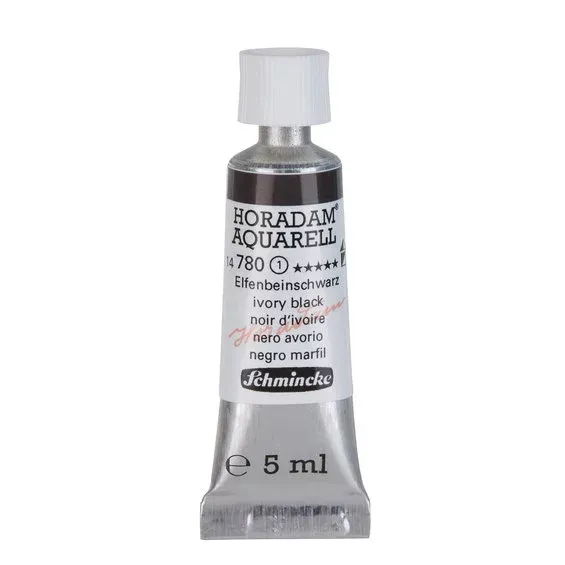 Schmincke Horadam akvarellfärg 5 ml – Ivory black 780 Kampanjpris