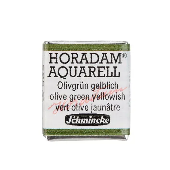 Schmincke Horadam akvarellfärg ½ kopp – Olive green yellowish 525 Billigare