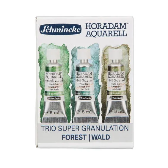 Nyhet Schmincke Horadam Supergranulation akvarellfärg – 3×5 ml Forest Colours