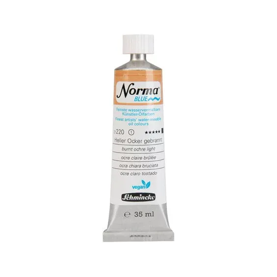 Kundfavorit Schmincke Norma Blue vattenlöslig oljefärg 35 ml Burned ochre light 21220