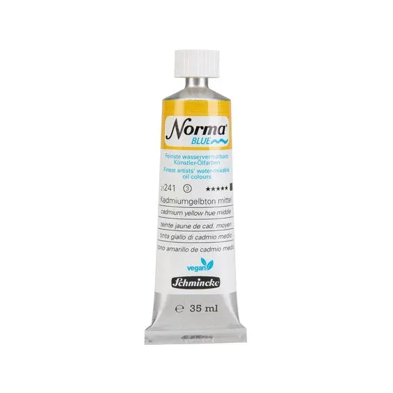 Schmincke Norma Blue vattenlöslig oljefärg 35 ml Cadmium yellow hue medium 21241 Extra rabatt