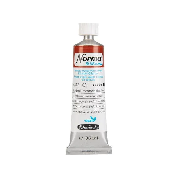 Schmincke Norma Blue vattenlöslig oljefärg 35 ml Cadmium red hue deep 21313 Fynd