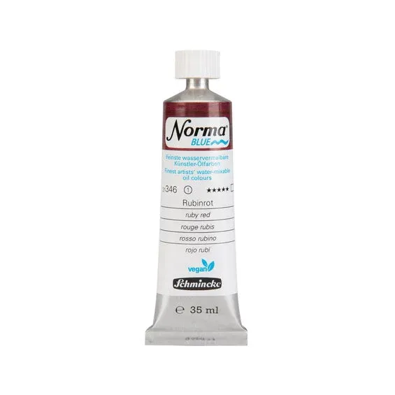 Schmincke Norma Blue vattenlöslig oljefärg 35 ml Ruby red 21346 Snabb leverans