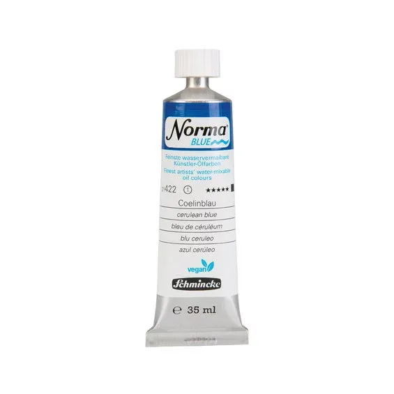 Schmincke Norma Blue vattenlöslig oljefärg 35 ml Cerulean blue 21422 Utförsäljning