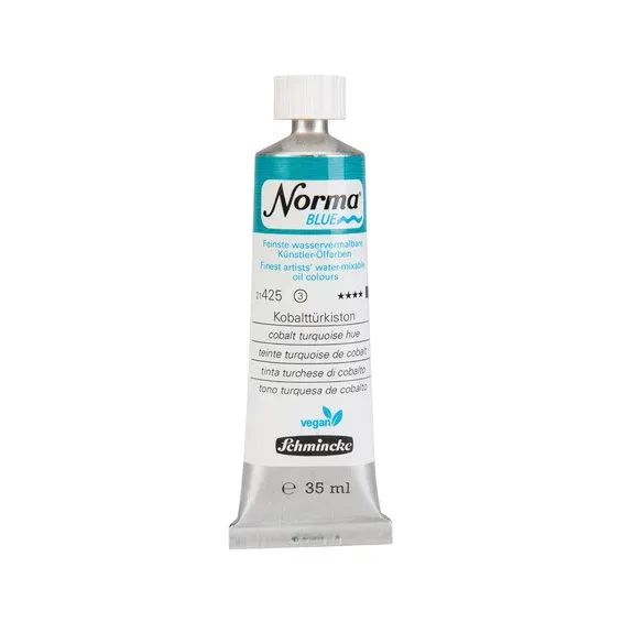 I lager Schmincke Norma Blue vattenlöslig oljefärg 35 ml Cobalt turquoise hue 21425