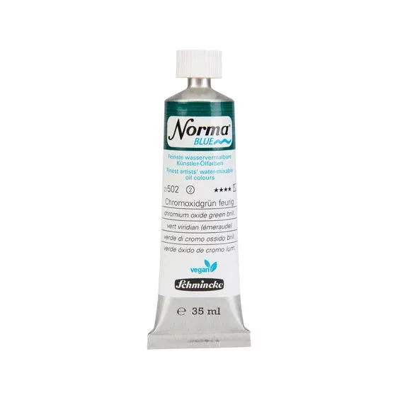 Billig Schmincke Norma Blue vattenlöslig oljefärg 35 ml Chrome oxide green brilliant 21502