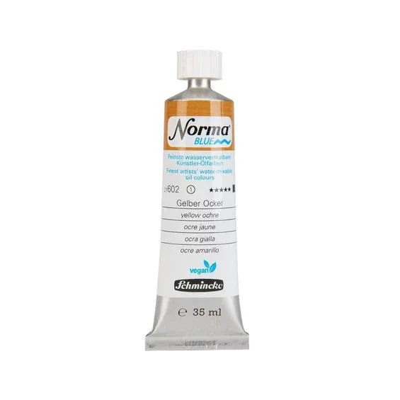 Schmincke Norma Blue vattenlöslig oljefärg 35 ml Yellow ochre 21602 Trygg betalning