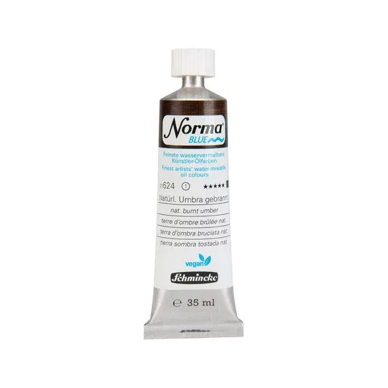 Schmincke Norma Blue vattenlöslig oljefärg 35 ml Natural burnt umber 21624 Begränsad tid