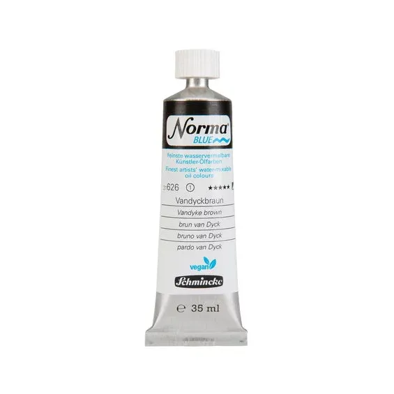 Lågt pris Schmincke Norma Blue vattenlöslig oljefärg 35 ml Vandyke brown 21626