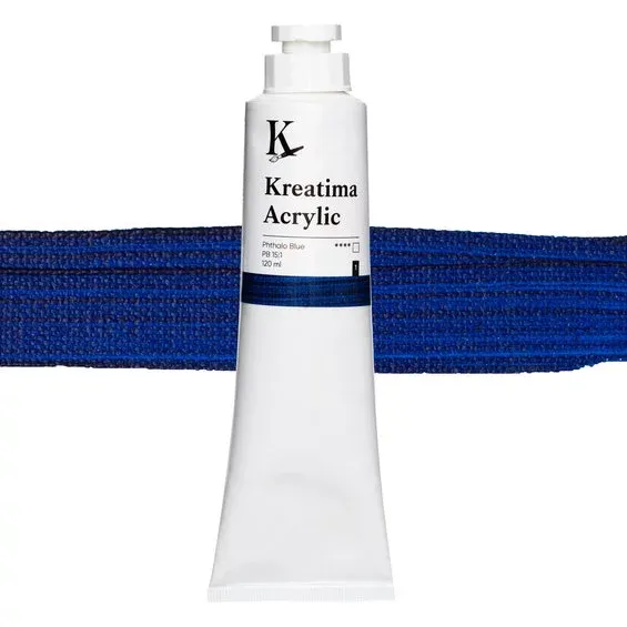 Fri frakt Kreatima Acrylic akrylfärg 120 ml – Phthalo Blue PB 15:1