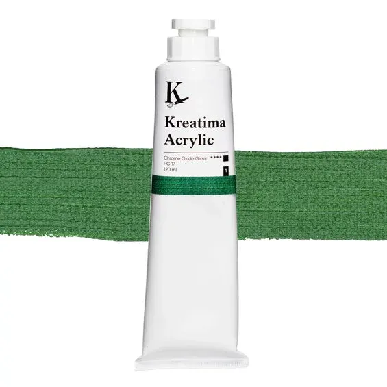 Trygg betalning Kreatima Acrylic akrylfärg 120 ml – Chromium Oxide Green PG 17