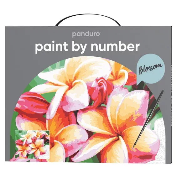 Paint by number / måla efter nummer – blomster, 28×35,5 cm + 20 färger & 3 penslar Populärt val