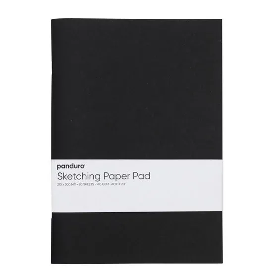 Säker betalning Panduro Sketch, skissblock med mjuk pärm, 21×30 cm, 30 ark, 140 g/m²
