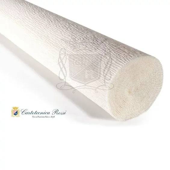 Utförsäljning Cartotecnica Rossi kräppapper 600 – vit, 180 g rulle (144 g/m²) à 50×250 cm