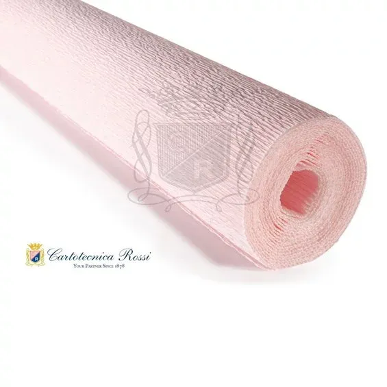 Endast idag Cartotecnica Rossi kräppapper 569 – blekrosa, 180 g rulle (144 g/m²) à 50×250 cm