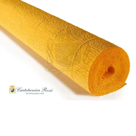 risnedsättning Cartotecnica Rossi kräppapper 17E5 – apelsin, 180 g rulle (144 g/m²) à 50×250 cm