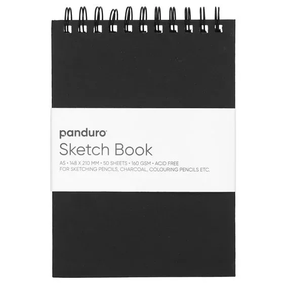 Populär Panduro Sketch spiralbundet skissblock A5, liggande, 50 ark, 160 g/m²