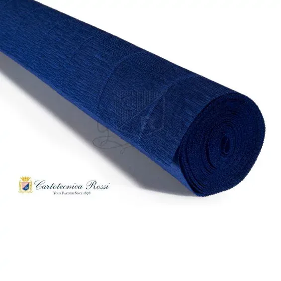 Cartotecnica Rossi kräppapper 555 – midnattsblå, 180 g rulle (144 g/m²) à 50×250 cm Snabb frakt