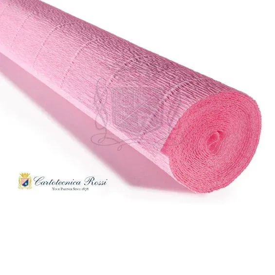Endast idag Cartotecnica Rossi kräppapper 549 – babyrosa, 180 g rulle (144 g/m²) à 50×250 cm
