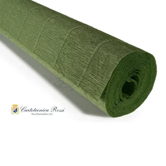 Reapris Cartotecnica Rossi kräppapper 565 – mellangrön, 180 g rulle (144 g/m²) à 50×250 cm