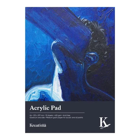 Erbjudande Kreatima Acrylic akrylblock A4 (210×297 mm), 10 ark, 420 g/m²