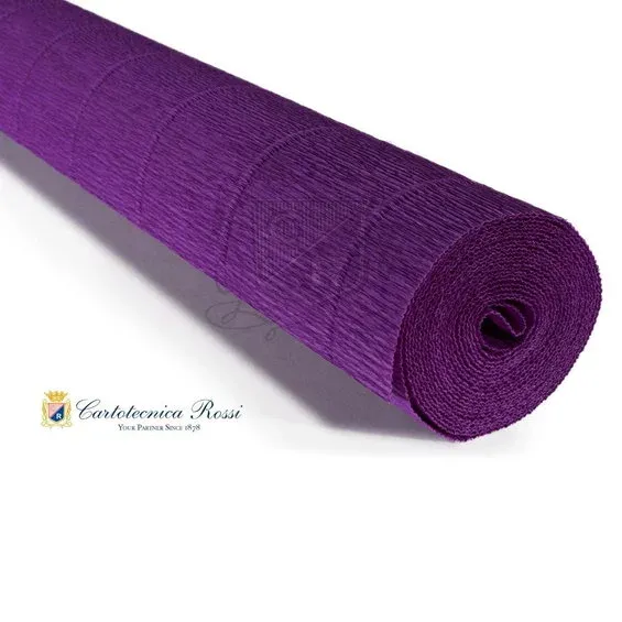 Cartotecnica Rossi kräppapper 593 – mörklila, 180 g rulle (144 g/m²) à 50×250 cm Fynd