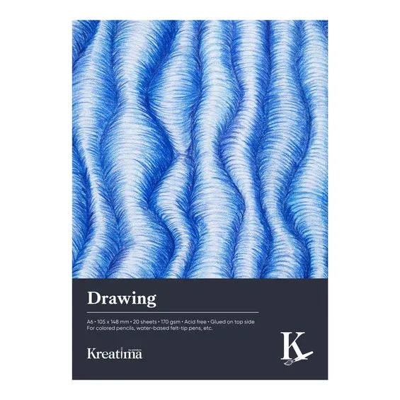 Kreatima Drawing ritblock A6 (105×148 mm), 20 ark, 170 g/m² Billigare