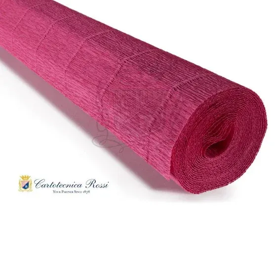 Populärt val Cartotecnica Rossi kräppapper 547 – roströd, 180 g rulle (144 g/m²) à 50×250 cm