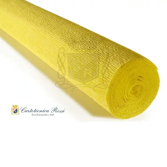Cartotecnica Rossi kräppapper 575 – gul, 180 g rulle (144 g/m²) à 50×250 cm Kampanj