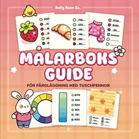 Målarbok Beally Bean Cozy Målarboksguide, 180 sidor, cirka 85 med motiv, 25,4×25,4 cm Kundfavorit