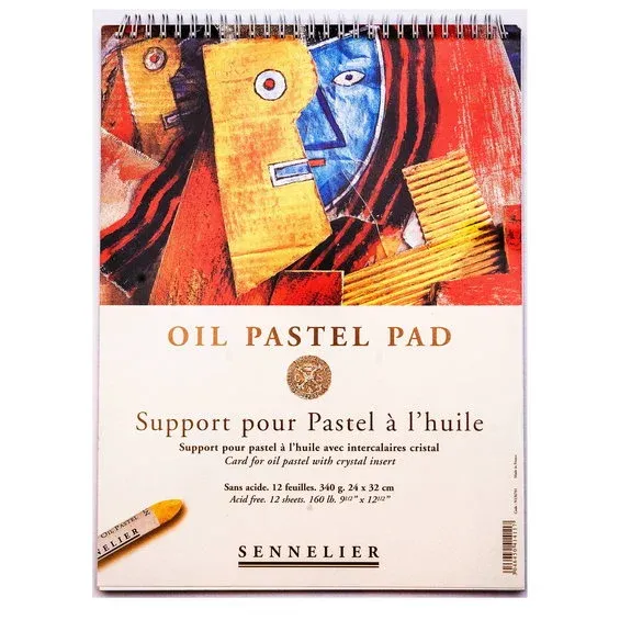 Sennelier Oil Pastel Pad spiralbundet pastellblock – 24×32 cm, 12 ark, 340 g/m² Köp online