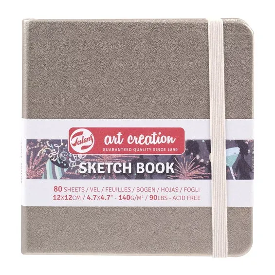 Erbjudandepris Royal Talens Art Creation Sketch skissbok 12×12 cm, rosa omslag – 140 g/m², 80 ark