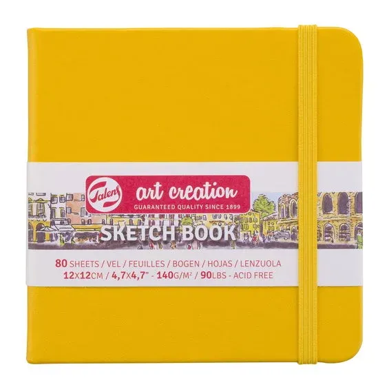 Royal Talens Art Creation Sketch skissbok 12×12 cm, gult omslag – 140 g/m², 80 ark Billigare