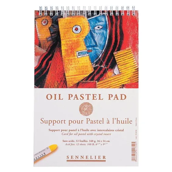 Erbjudande Sennelier Oil Pastel Pad spiralbundet pastellblock – 16×24 cm, 12 ark, 340 g/m²