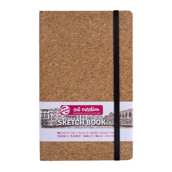 Royal Talens Art Creation Sketch skissbok 13x21 cm, kork-omslag – 140 g/m², 80 ark Kampanj