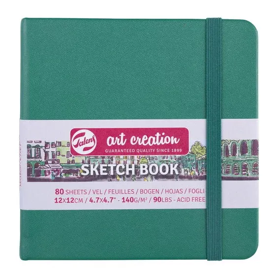 Royal Talens Art Creation Sketch skissbok 12x12 cm, grönt omslag – 140 g/m², 80 ark Erbjudande