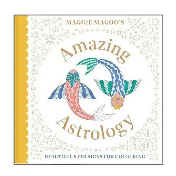 Målarbok Maggie Magoo Amazing Astrology, 25×25 cm, 80 sidor I lager