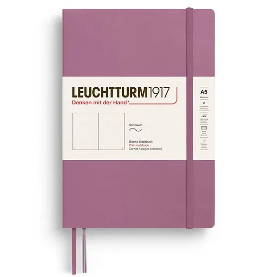 Leuchtturm1917 Plain Notebook A5 Dusty Rose – Softcover Sänkt pris