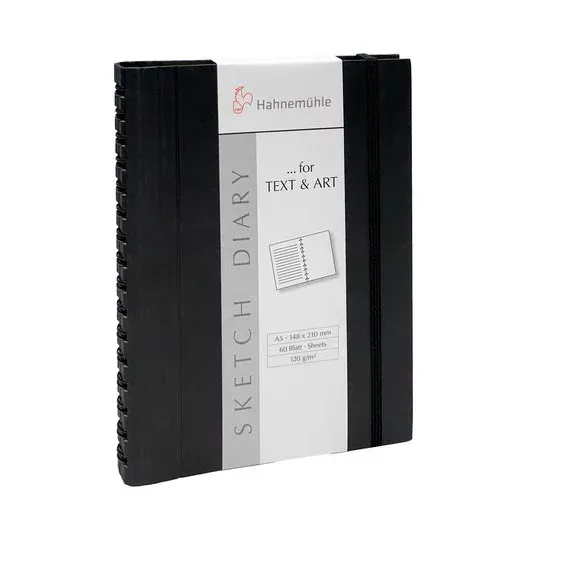 Hahnemühle Sketch Diary, spiralbunden skissdagbok, A5, 60 sidor, 120 g/m² Rea