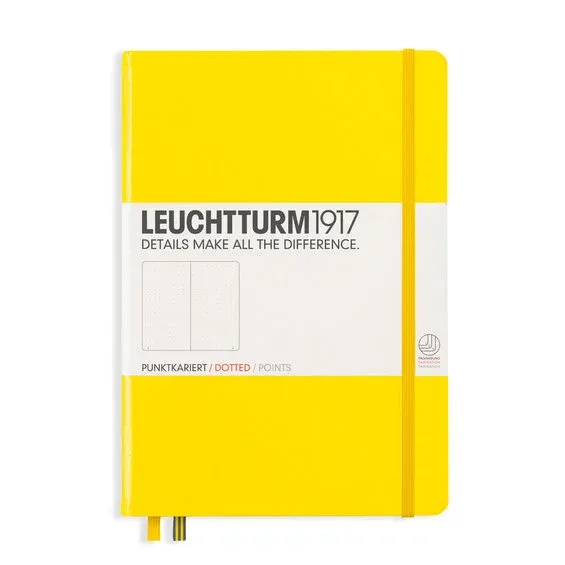 Leuchtturm1917 Notebook A5 Dotted Lemon – Hardcover Fri frakt