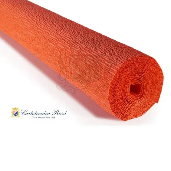 Cartotecnica Rossi kräppapper 17E6 – orange, 180 g rulle (144 g/m²) à 50×250 cm Populär