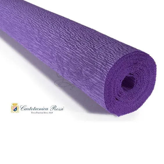 Cartotecnica Rossi kräppapper 17E2 – gryningslila, 180 g rulle (144 g/m²) à 50×250 cm Extra rabatt