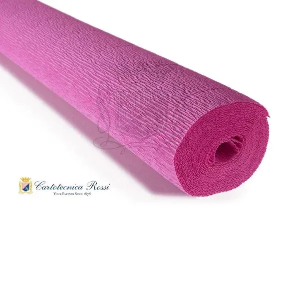 Cartotecnica Rossi kräppapper 550 – magenta, 180 g rulle (144 g/m²) à 50×250 cm Rea