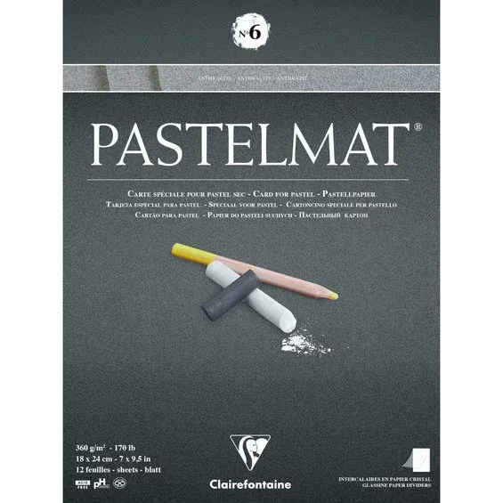 Begränsad tid Clarefontaine Pastelmat no.6 pastellblock 18×24 cm, 12 ark, 360 g/m²