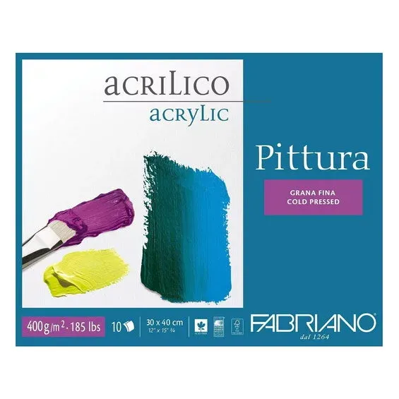 Fabriano Akrylblock 400g 30x40 Fri frakt