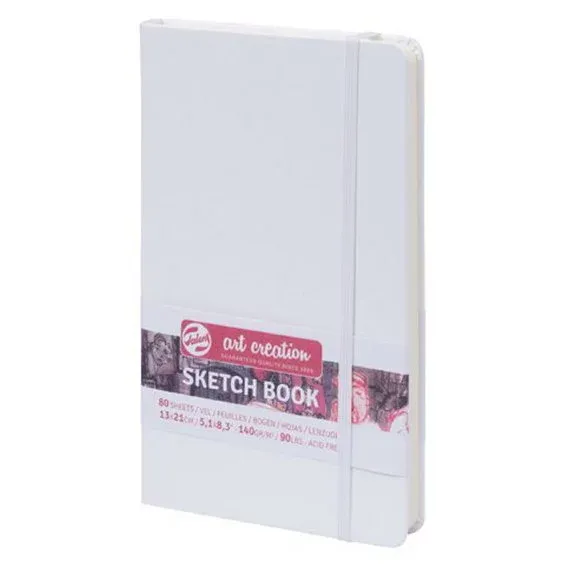 Begränsat antal Royal Talens Art Creation Sketch skissbok 13×21 cm, vitt omslag – 140 g/m², 80 ark