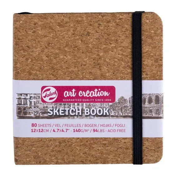 Royal Talens Art Creation Sketch skissbok 12x12 cm, kork-omslag – 140 g/m², 80 ark Erbjudande