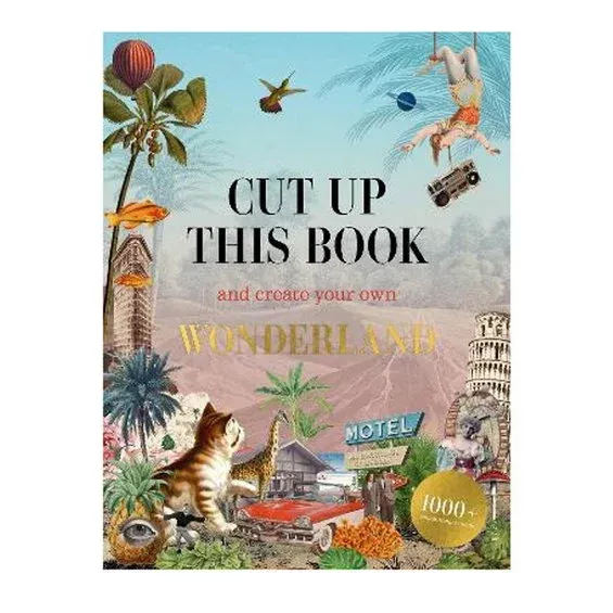 Fri frakt Cut up this book and create your own Wonderland, 128 sidor med motiv att klippa ut