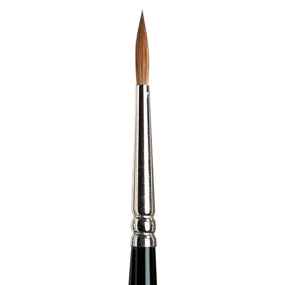 Winsor & Newton Series 7 Finest Sable 2, handgjord & exklusiv akvarellpensel med rund spets av mårdhår Billig