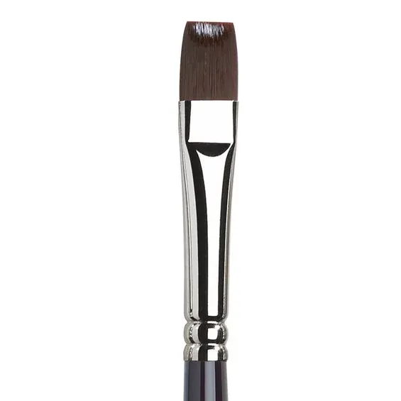 Winsor & Newton Galeria Short Flat Bright 12, lång flatborstad syntetpensel med långt skaft för olja & akryl Kampanj